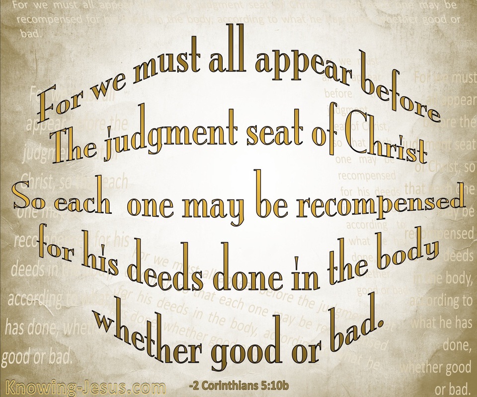 2 Corinthians 5:10 Judgement Seat Of Christ (beige)